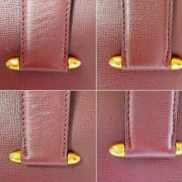 EUC Authentic CARTIER Paris Bordeaux Women's Leather Shoulder Bag COA Included - Picture 8 of 12